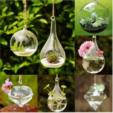 Clear Flower Hanging Vase Planter Terrarium Container Glass Home Wedding Decor   122047166030